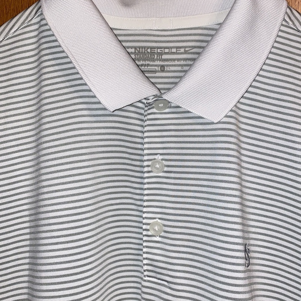 Men’s Nike Golf White Polo Shirt Soze:L - Picture 2 of 2
